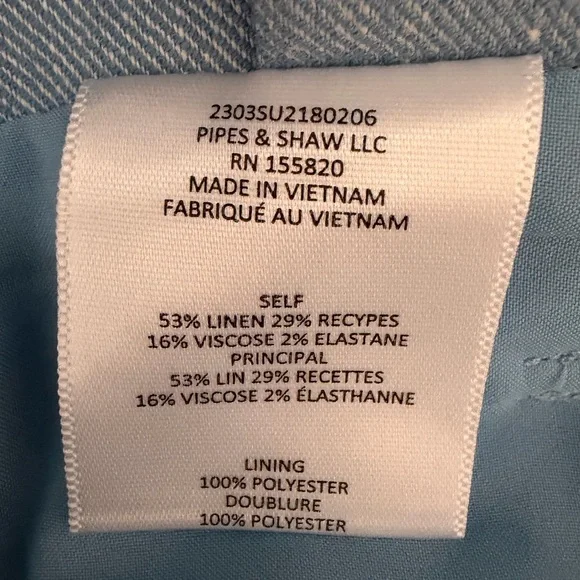 Veronica Beard Ashford High-Waist Pleated Shorts in Lake Blue, Size 4 - Picture 8 of 8